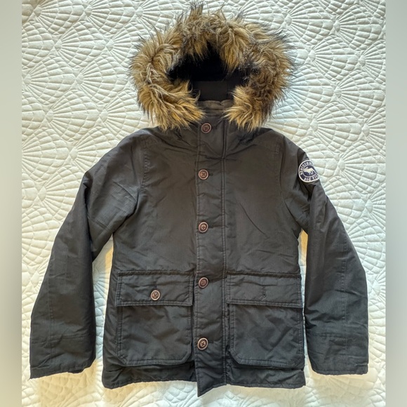 Abercrombie Kids Winter Parka Size Small - Black - Picture 1 of 16